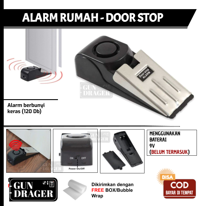Jual Alarm Pintu Rumah Door Stop - Alarm Anti Maling | Shopee Indonesia