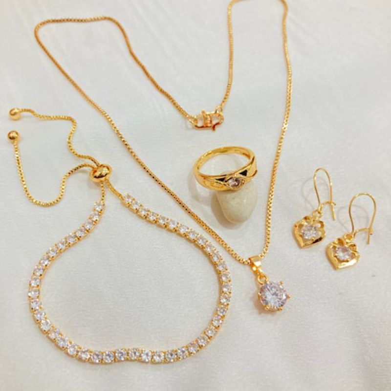 Jual Aksesoris Wanita Satu Set Perhiasan Emas Perhiasan Titanium ... Jual Aksesoris Wanita Satu Set Perhiasan Emas Perhiasan Titanium ...