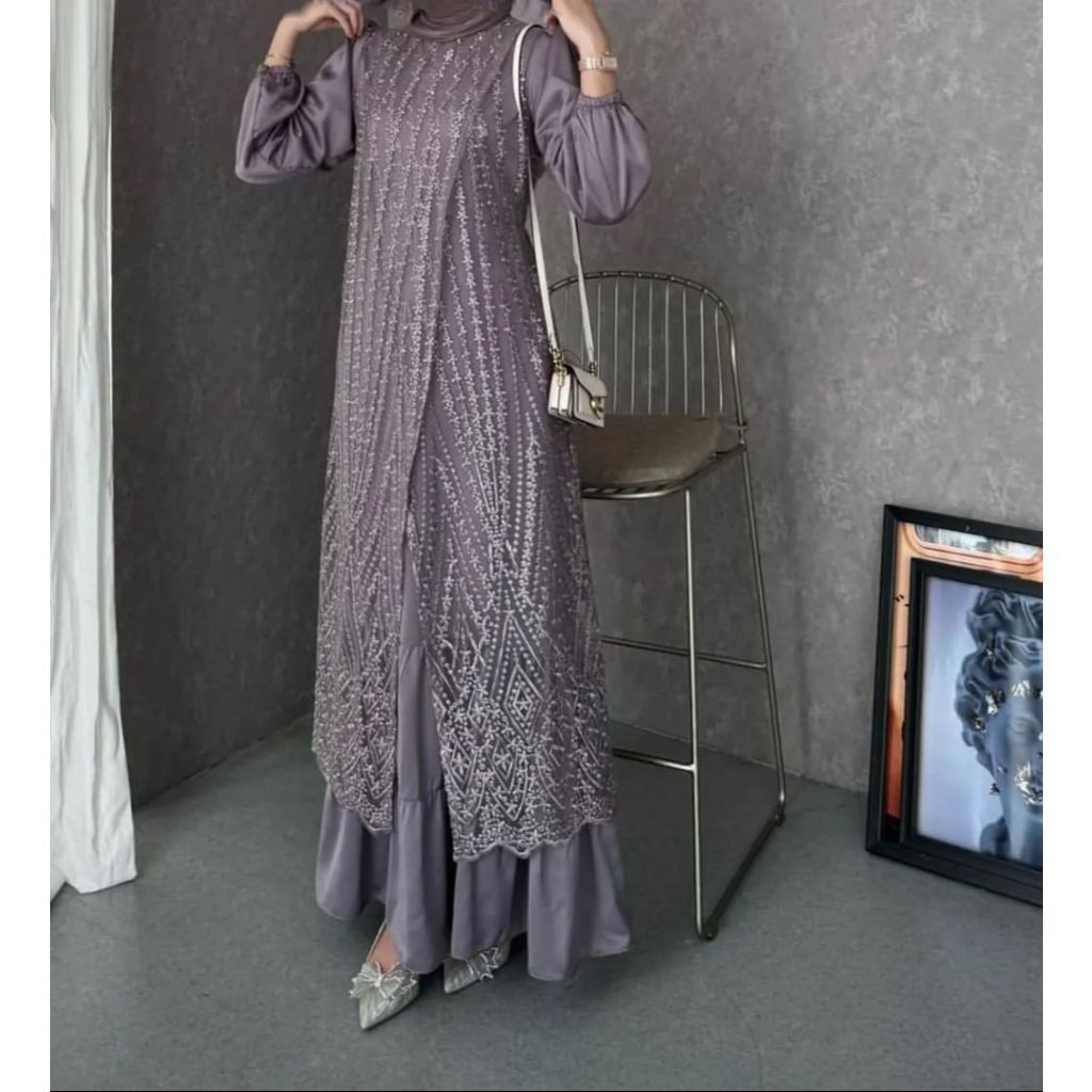 Jual Baju Gamis Brokat Livia dress Baju Pesta Kondangan Terbaru Gamis ...