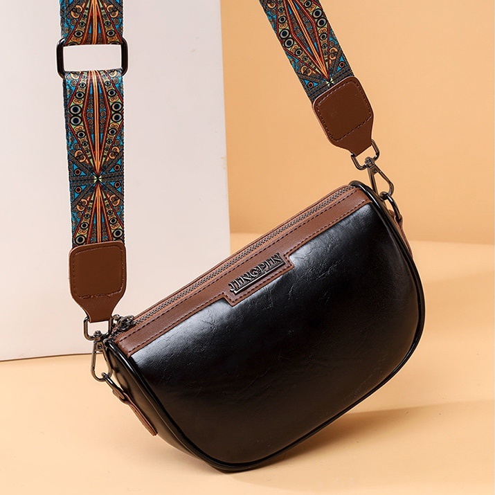 Jual TAS SELEMPANG WANITA KULIT PREMIUM JINGPIN IMPORT HITAM MABIE ...